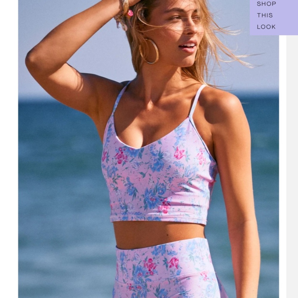 Bandier x LoveShackFancy Cropped Bliss Tank